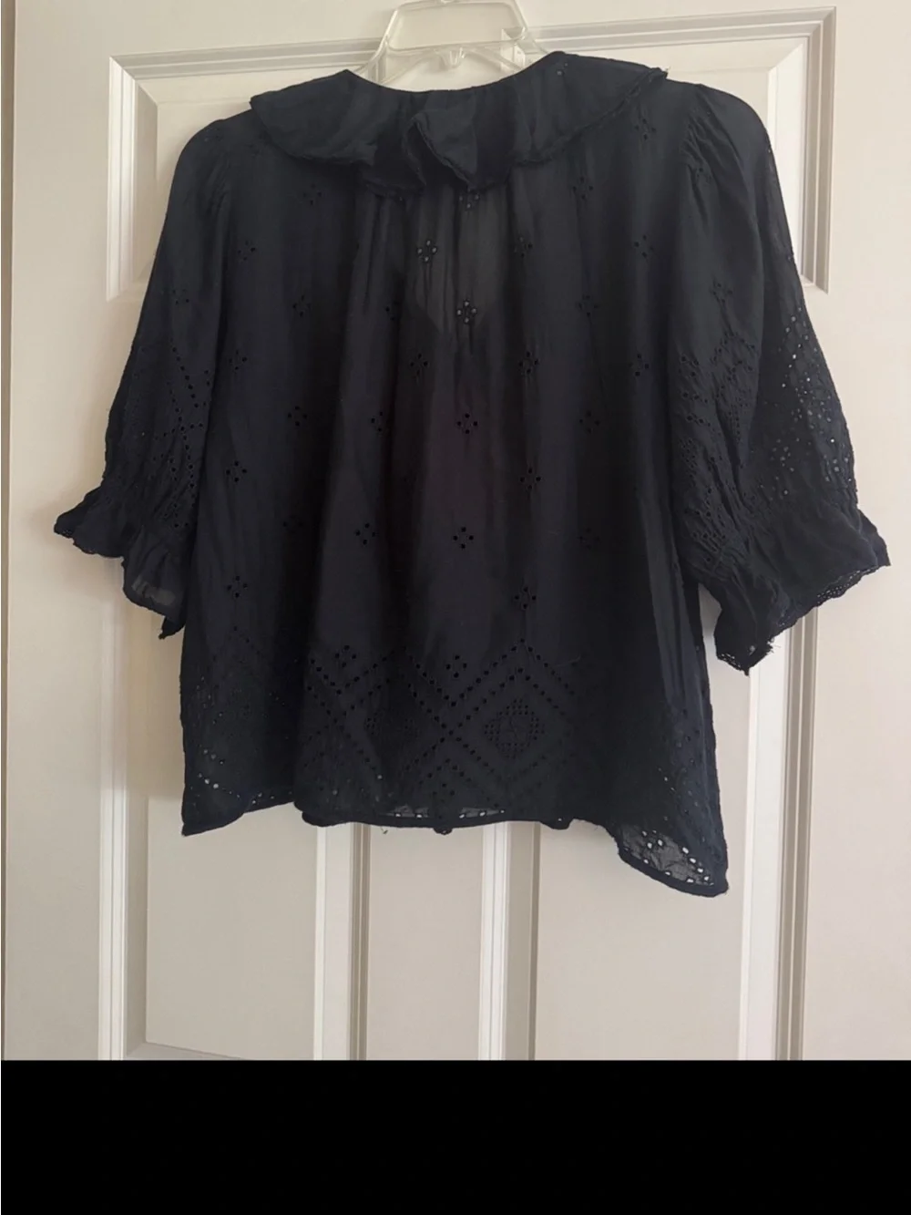 Madewell black ruffled